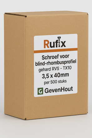 Rufix Schroef voor blind-rhombusprofiel gehard RVS - TX10